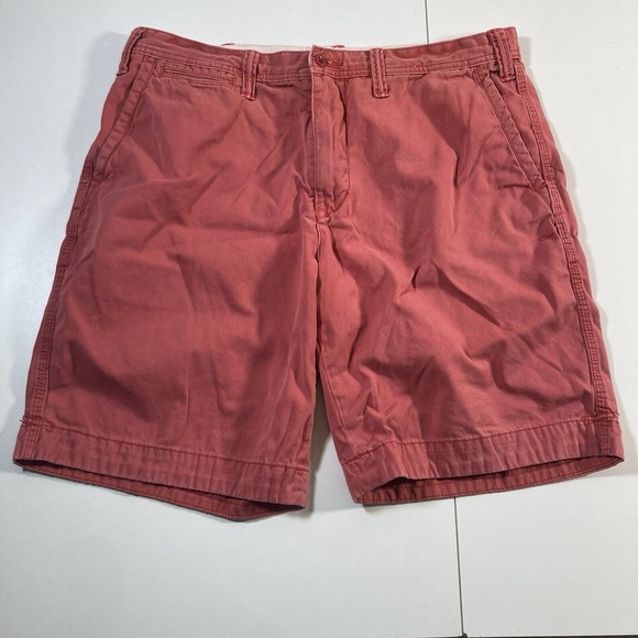 Polo Ralph Lauren Shorts 36 9" Salmon Pink‎ Relaxed Fit Chino Pockets Casual - Picture 1 of 8
